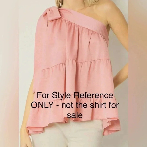 Entro coral one shoulder tie top size M - Picture 7 of 7